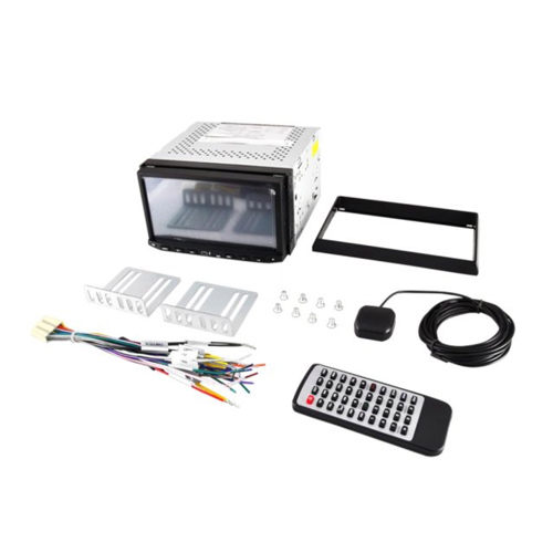 Pyle® - Double DIN DVD/CD/AM/FM/MP3/MP4/AVI/WAV Receiver with 7" Touchscreen Display, Built-In Bluetooth and GPS Navigation